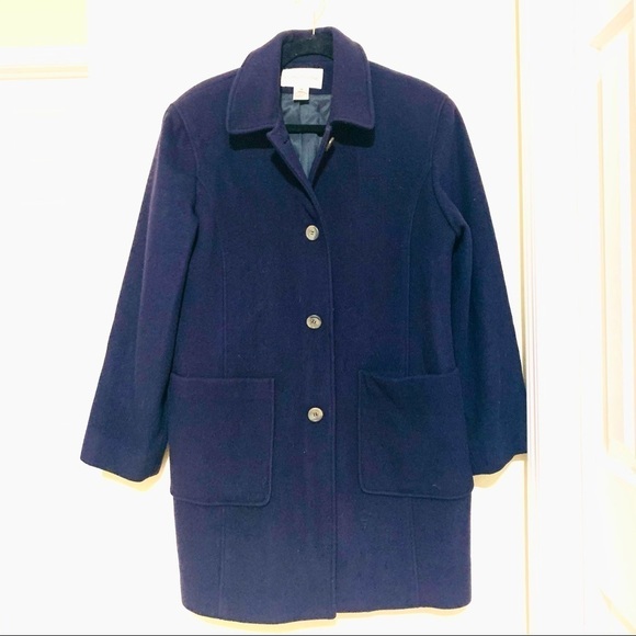 Evan Picone• luxury Wool & Cashmere long coat M - Picture 1 of 7